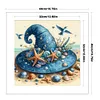 Beach Witch Hat-14CT Stamped Cross Stitch 40*40cm