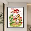 【Limited Stock Sale】Full Embroidery Cotton Thread 11CT Printed Girl and Tulips Cross Stitch 50x65cm tapestrymarket