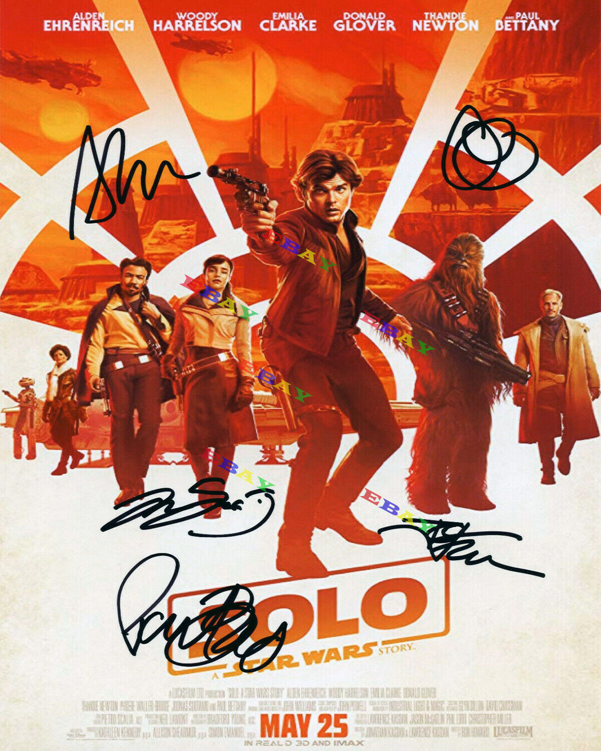 Solo - A Star Wars Cast 8x10 Autographed Signed Photo Poster painting Reprint