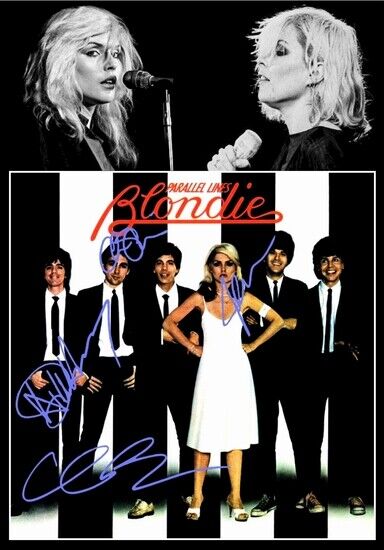 BLONDIE - SIGNED LP COVER - PARALLEL LINES - Photo Poster painting POSTER INSERT FOR FRAME