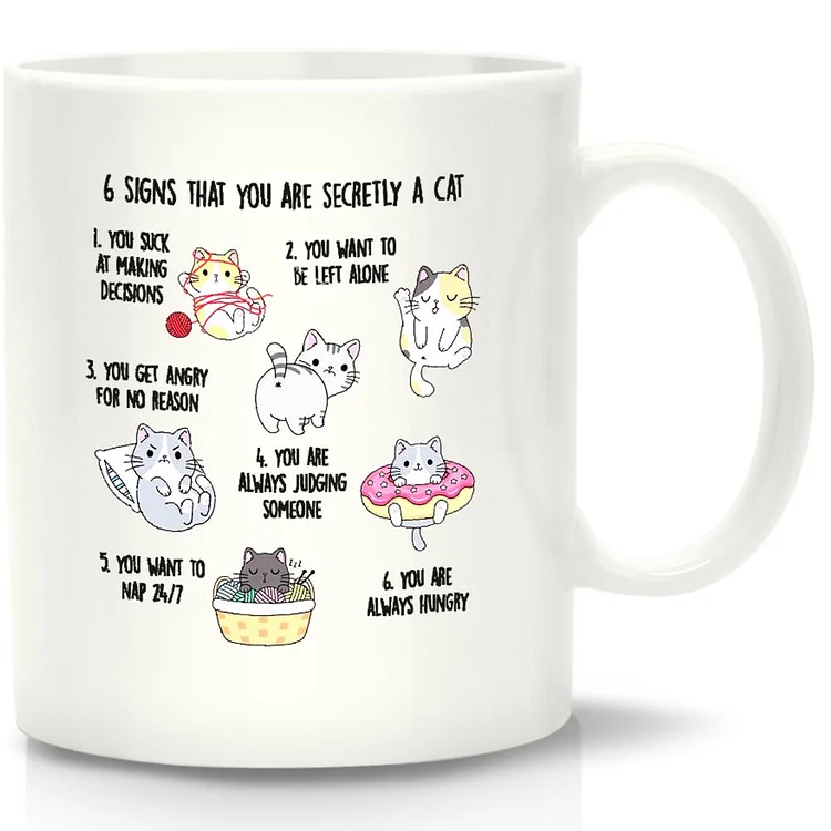 Funny Cat White Mug-Annaletters