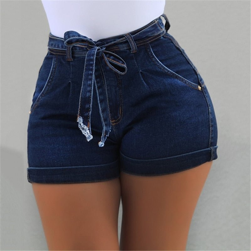 Jean Shorts Women Summer High Waist Jeans Fashion Woman Skinny Short Pants Sexy Ladies Casual Washed Denim Shorts