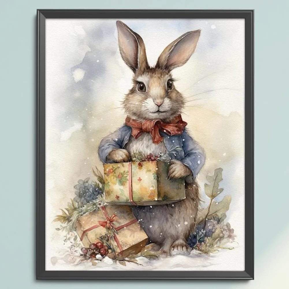 14CT Full Stamped Cross Stitch - Rabbit(Canvas|40*50CM)