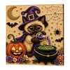 Framed Pumpkin Kitten - Pearls Painting Kit DIY Diamond Painting Pearl Dot Crafts 20x20CM