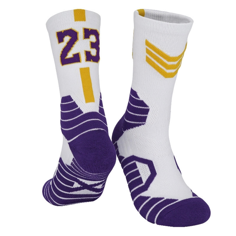 Curry Professional Basketball Socks Men’s High-top Breathable Combat Socks Training Mid-calf Socks Non-slip Sports Socks Men’s