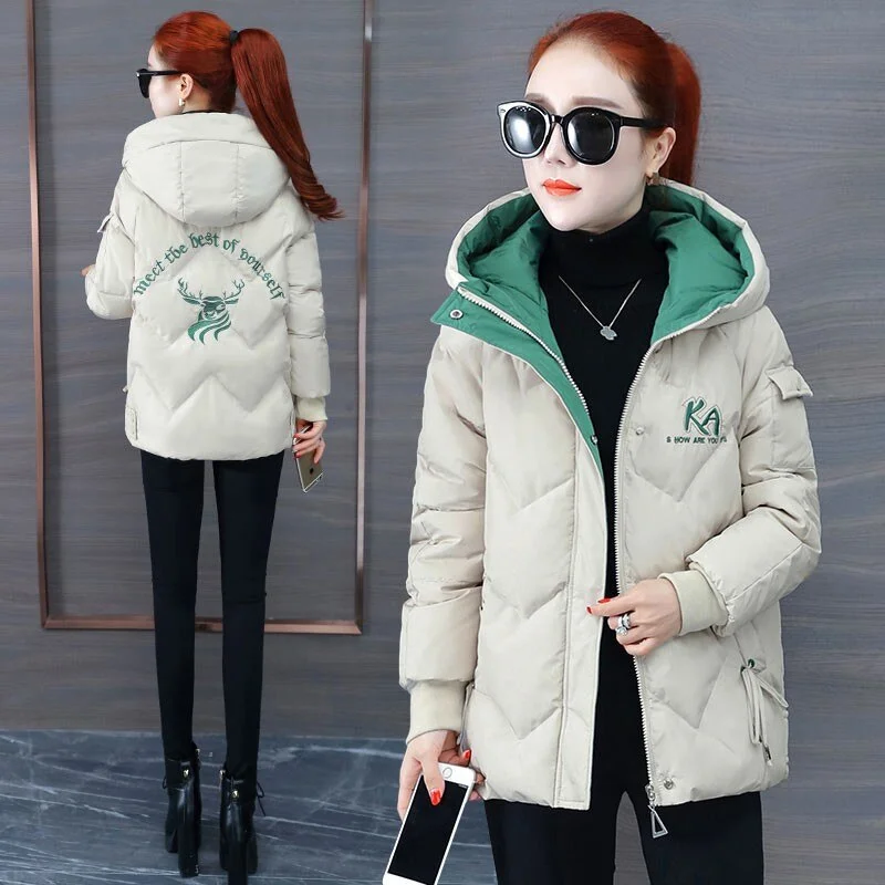 2020 Winter Parkas Women Jacket Coat New Female Down cotton Hooded Overcoat Thick Warm Jackets Casual Student Cotton Padded Coat