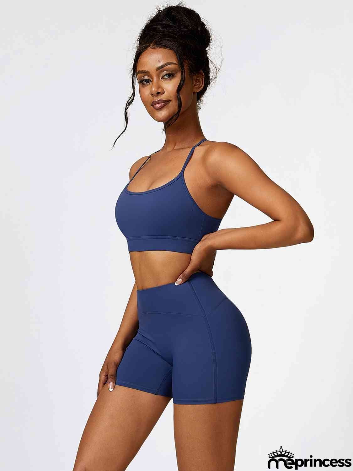 Sport Bra and Wide Waistband Shorts Set