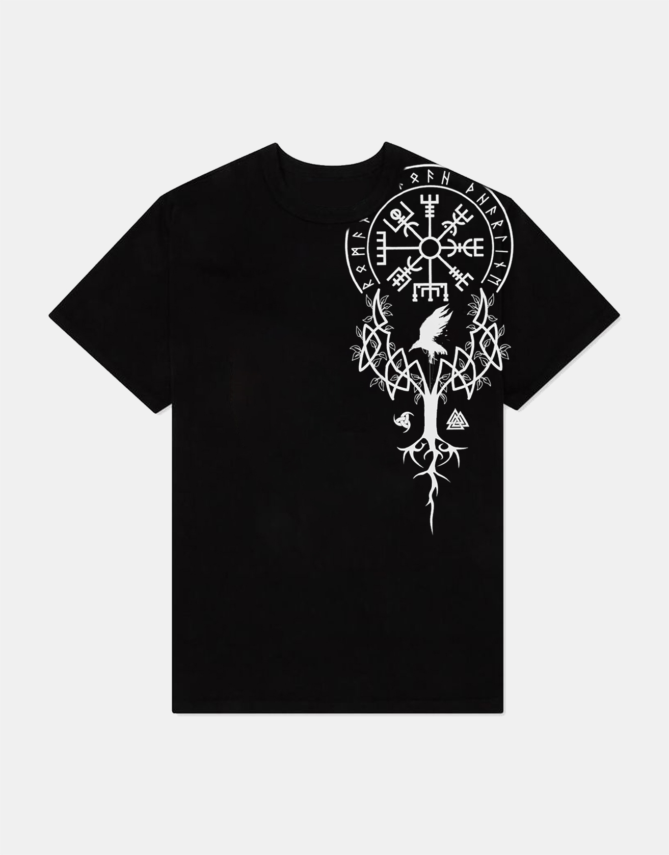 Viking Totem Shoulder Print T-shirt / TECHWEAR CLUB / Techwear