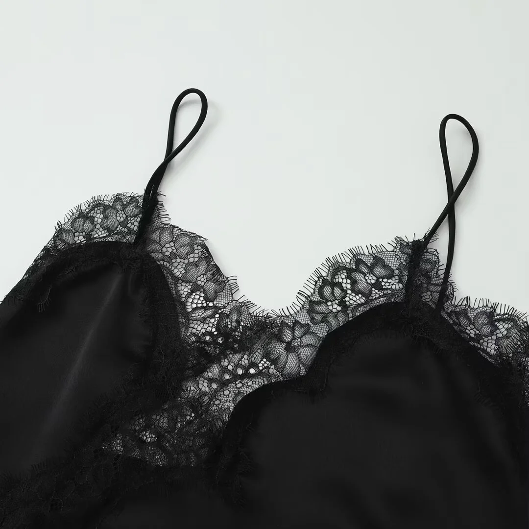 Nigikala Nigikala Women's Clothing 2025 Autumn 2025 New Sexy Wind Thin Lace Splicing Decorative Sling Hoist 5919205