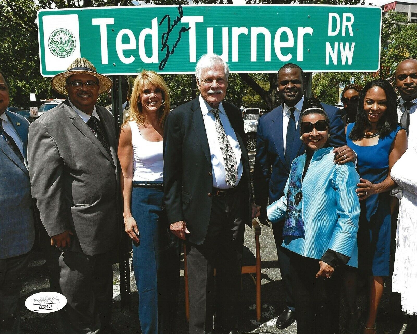 Ted Turner TBS CNN signed 8x10 Photo Poster painting autographed Atlanta Braves JSA