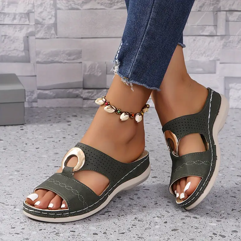 Women's Casual Breathable Slip On Orthopaedic Platform Sandals