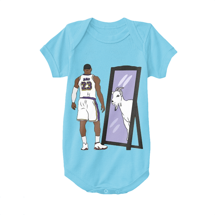 LeBron James Mirror GOAT, Basketball Baby Onesie