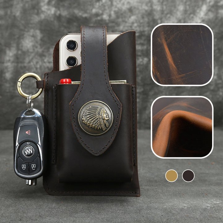 Multifunctional Leather Mobile Phone Bag