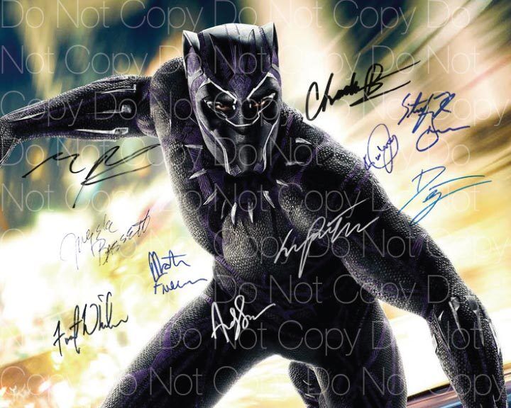 Black Panther signed Photo Poster painting Chadwick Boseman 8X10 poster picture autograph RP 3