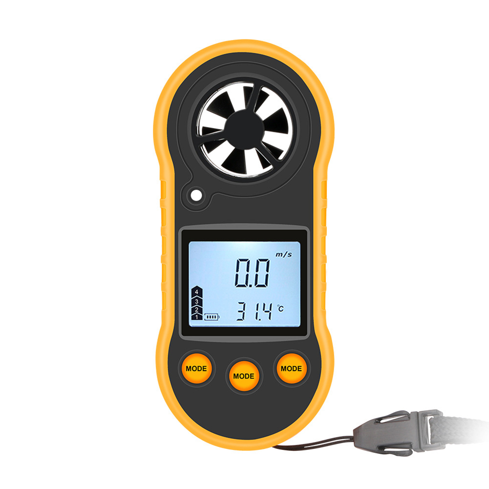 

RZ818 Mini Digital Anemometer 0-30m/s Wind Speed Meter Temperature Tester, 501 Original