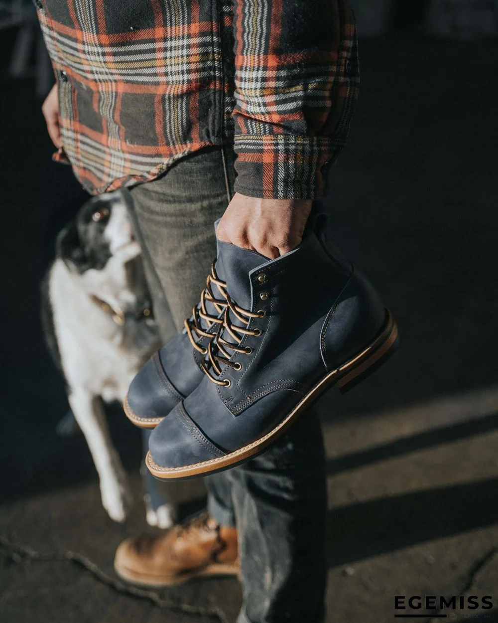 Cow Split Leather Men Boots Comfortable Boots Men Footwear Rubber Ankle Boots Men's Shoes | EGEMISS