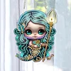 Diamond Painting Acrylic Mermaid Girl Hanging Pendant