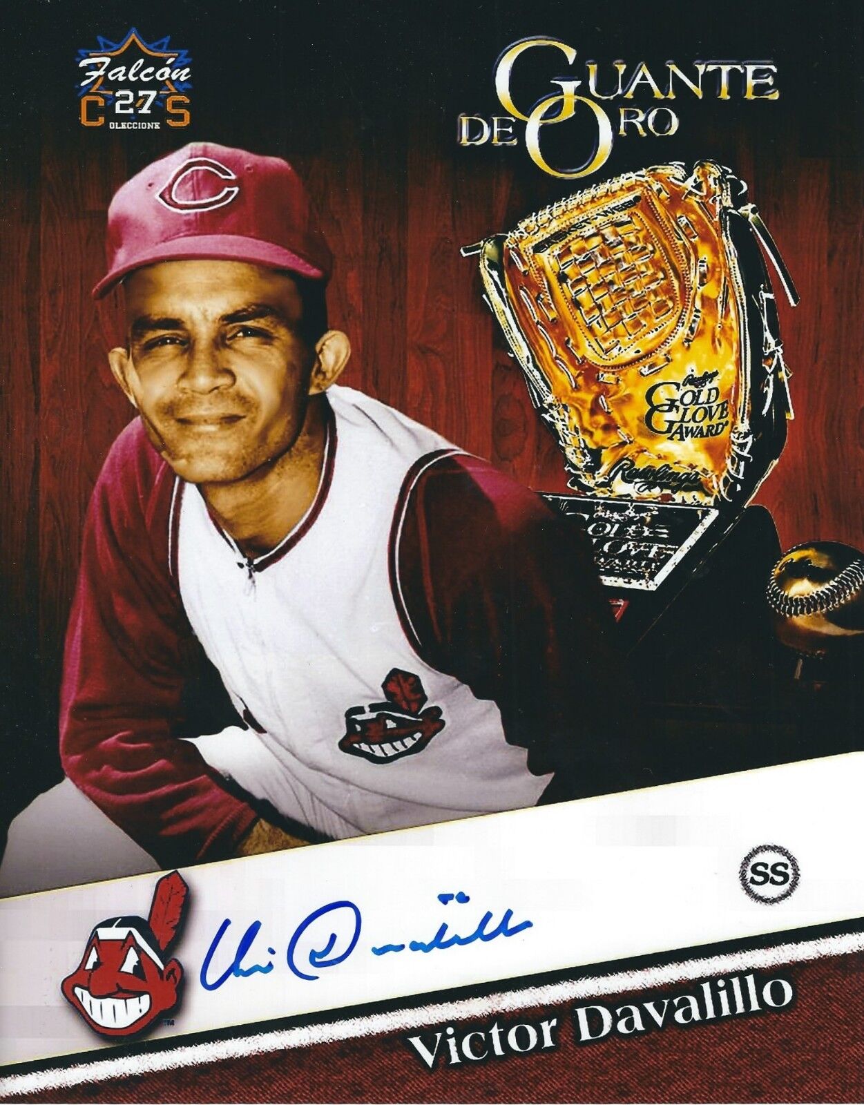 Signed 8x10 VIC DAVALILLO Cleveland Indians Autographed Photo Poster painting with Show Ticket