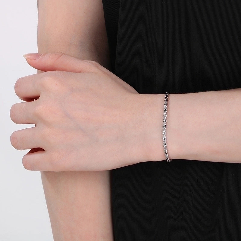 Minimalist Twist 304 Stainless Steel 18K Gold Plated Bracelets In Bulk