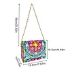 (US Local)DIY Mandala Diamond Art Wooden Coin Pouch with Chain 5D Diamond Painting Purse