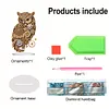 Fleur hibou-acrylique diamant ornement de bureau