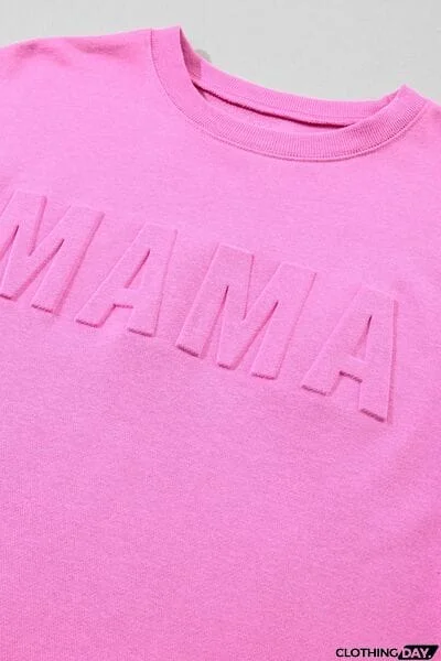 MAMA Round Neck Dropped Shoulder Sweatshirt