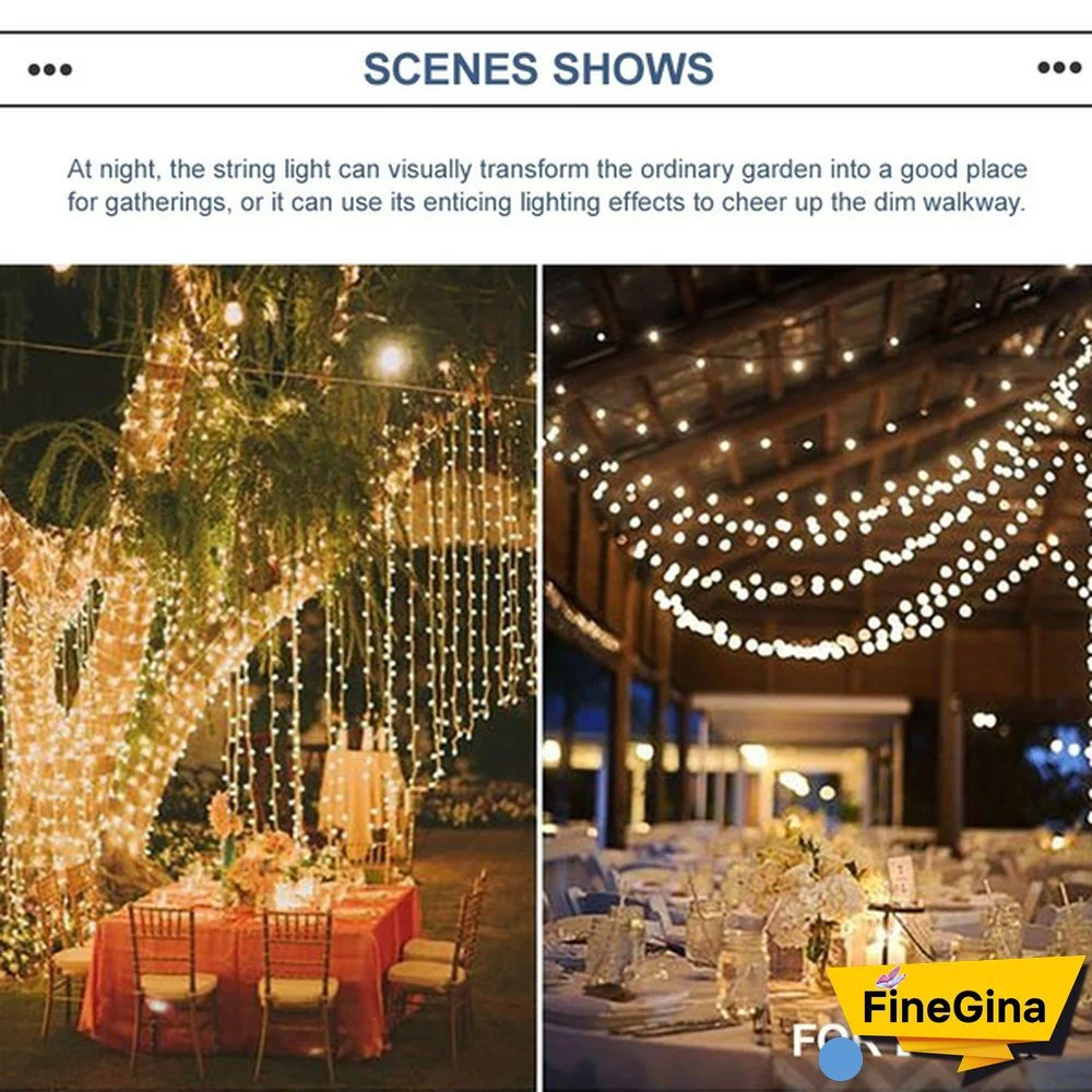 Holiday Led Christmas Lights Outdoor 100M 50M 30M 20M 10M Led String Lights Decoration For Party Holiday Wedding Garland