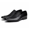 Fashion Mens Black Leather Dress Shoes 