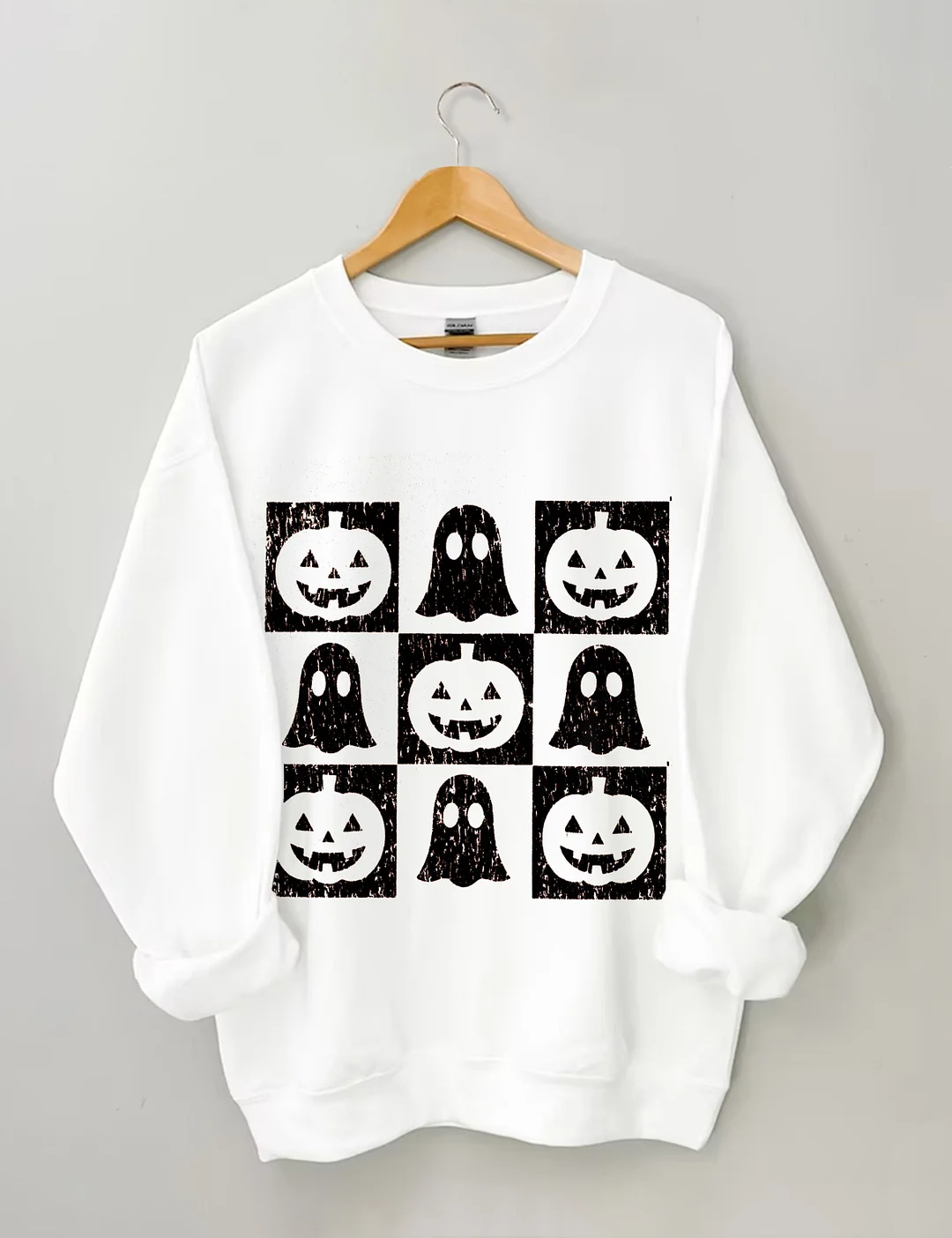 Checkered Halloween Sweatshirt