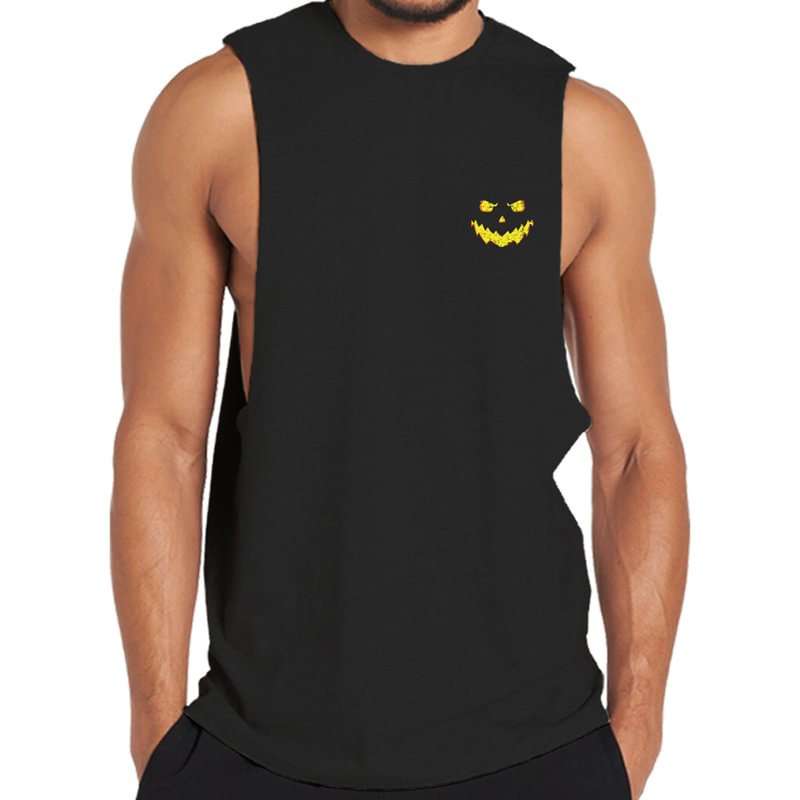 Cotton Evil Smiley Face Men's Tank Top tacday