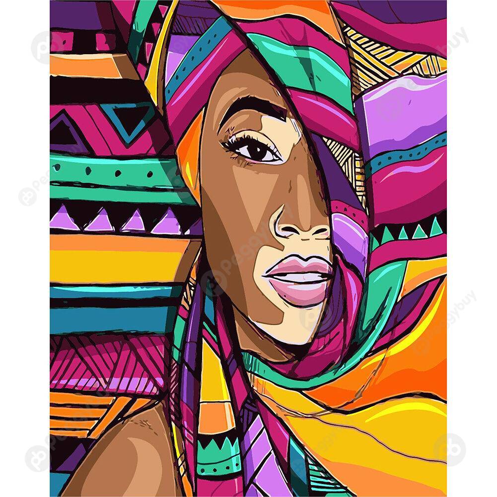 

40*50CM Paint By Numbers-Woman Wear Veil, 501 Original