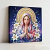 (25x25cm)DIY Mary Framed Handmade Pearl Painting Art Craft Kit Living Home Decor