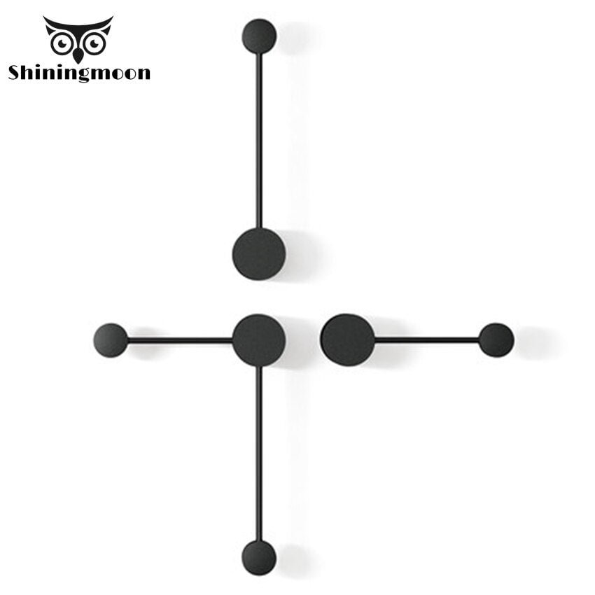 Modern LOFT LED Wall Lamps Nordic Iron Art Wall Lights Bathroom Mirror Lights Black Lampshade Bedroom Bedside Wall Sconce Lamp