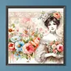 (Multi-Style)Flowers Lady-Full Round Diamond Painting 40*40/40*50CM