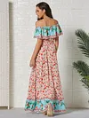 Floral Printed Off-The-Shoulder Maxi Dresses