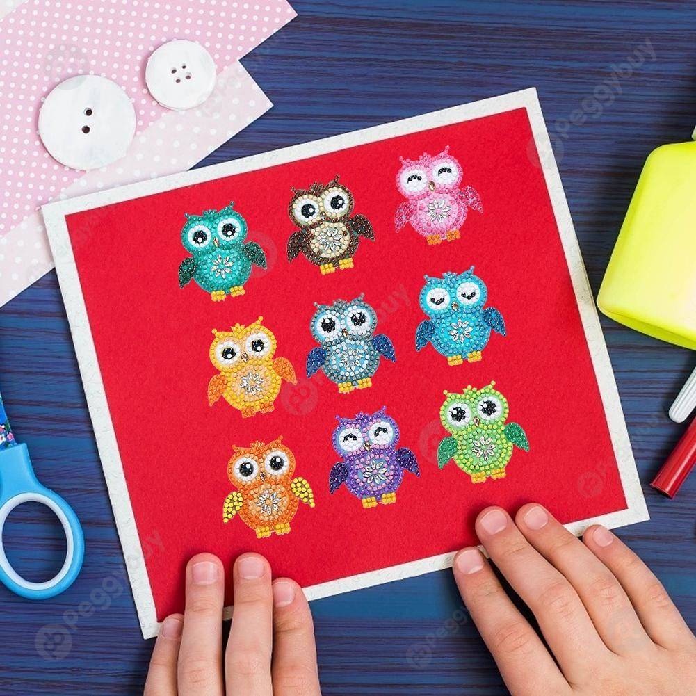 Cute Owl-DIY Creative Diamond Sticker от Peggybuy WW
