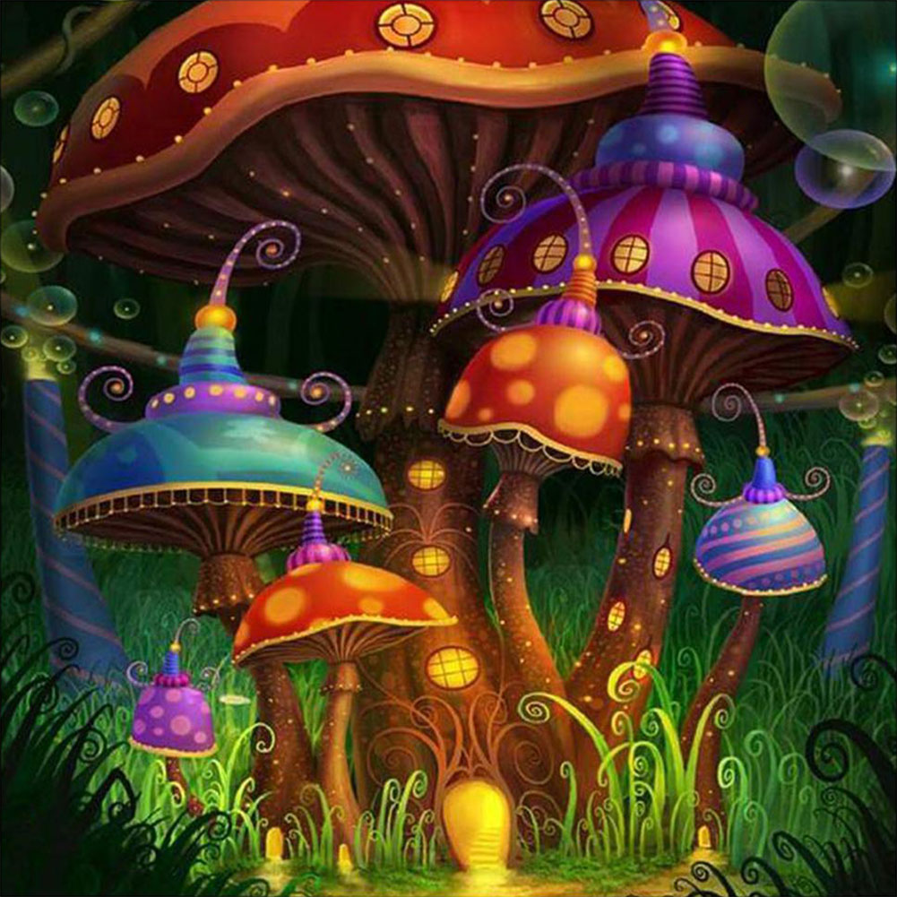 

Cartoon Mushroom - Round Drill Diamond Painting - 50*50cm, 501 Original