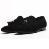 Mens Casual Suede Leather Tassel Loafers 