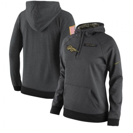 Women's Denver Broncos  Anthracite Salute to Service Player Performance Hoodie