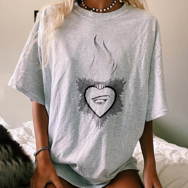   Abstract retro evil eye print t-shirt designer - Neojana