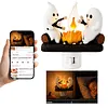 Resin Warm Glow Ghost Campfire Plug-in Night Light Wall Outlet