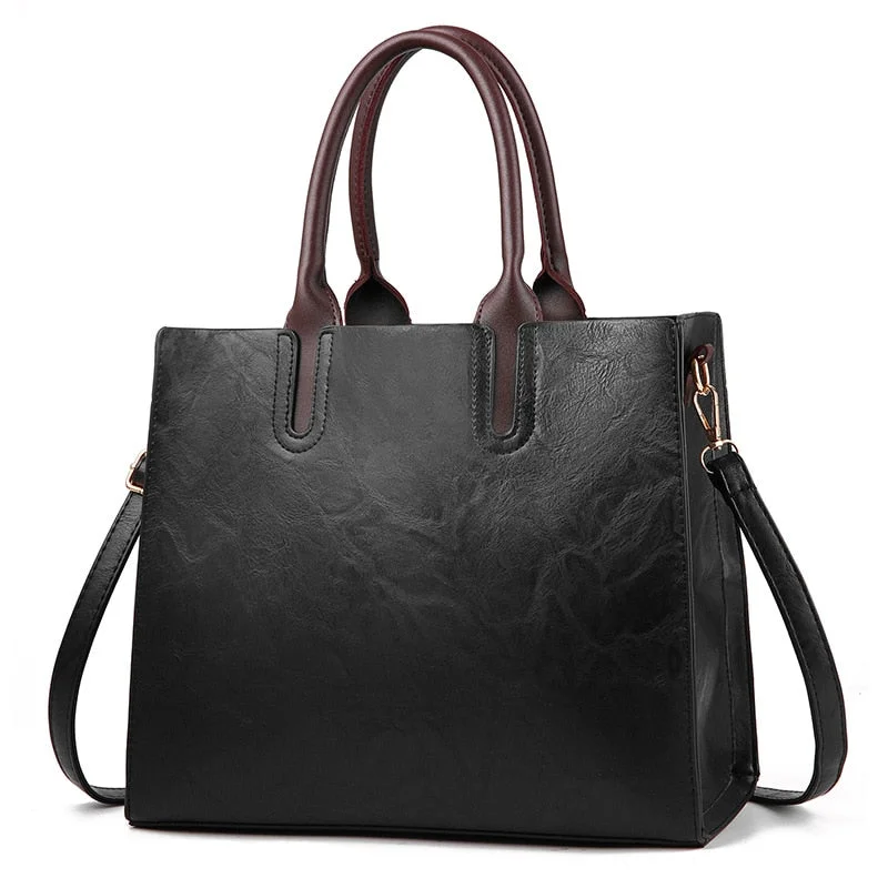 Newposs Valenkuci Leather Handbags Women Bag High Quality Casual Female Bags Trunk Tote Famous Brand Shoulder Bag Ladies Bolsos