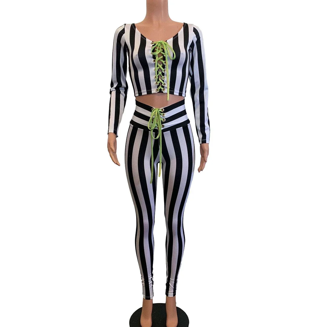 Lydia Beetlejuice Halloween Costume Lydia Deetz Cosplay Stripe Outfit for Female 