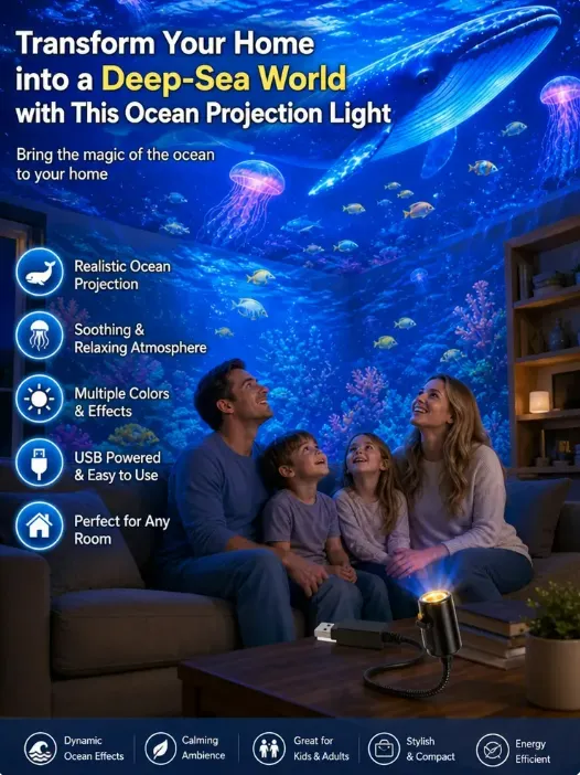 Comauo Ocean & Galaxy Projector: Ultra-HD Sphere Tech, Turns Your Room & Car Into an Aquarium in 1s.