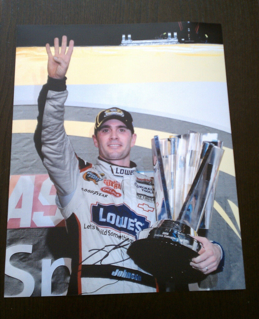 JIMMIE JOHNSON LOWES RACING NASCAR SIGNED 11X14 PICTURE