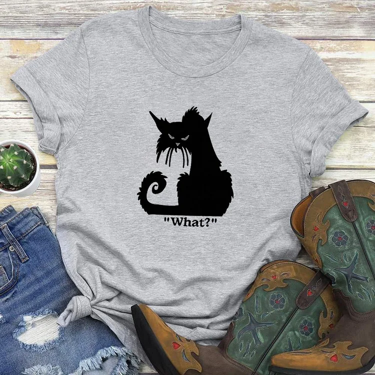 What cat T-shirt Tee - 01108-Annaletters