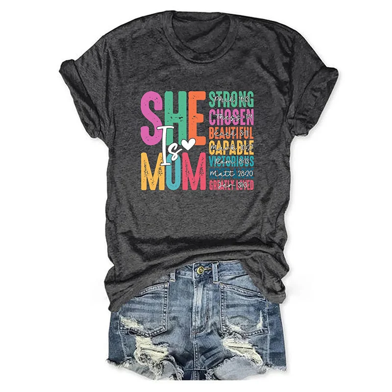 She Is Mom Casual T-Shirt
