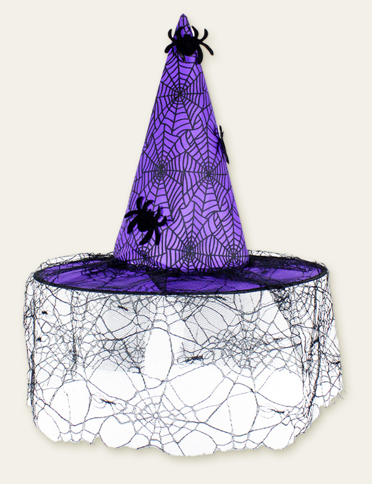 Halloween Spider Web Gauze Hat