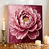 DIY Pearl Painting Peony for Home Wall Decor with Frame(25x25cm)