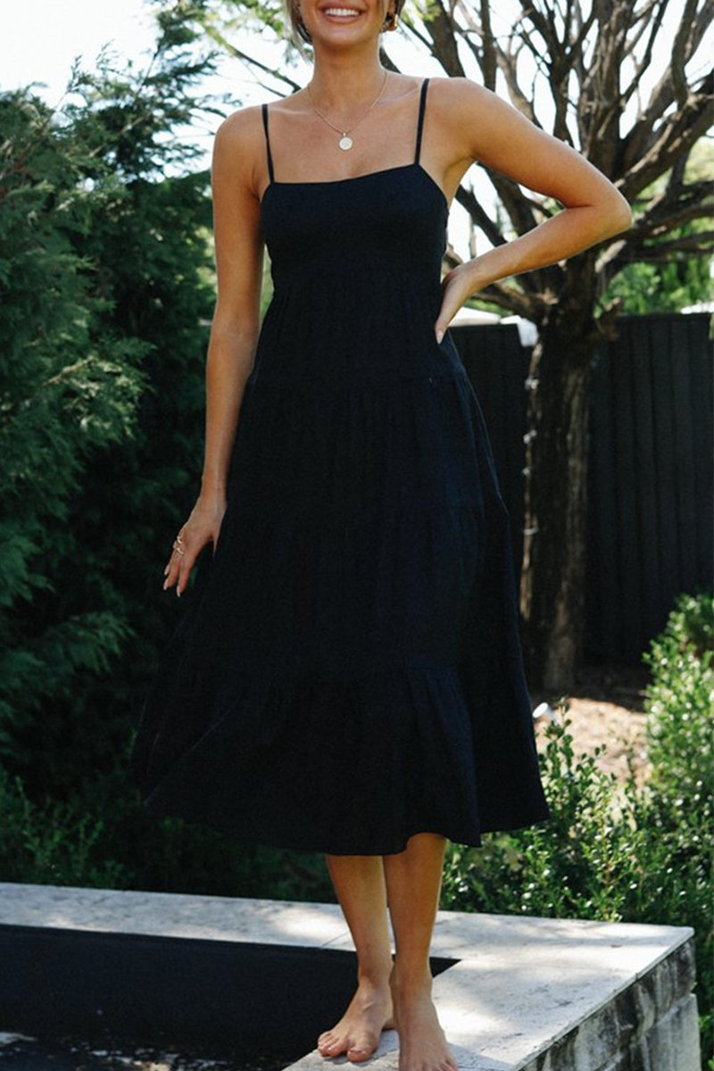 Fashion Solid Split Joint Frenulum Backless Strapless Dresses